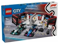 F1 garage & Mercedes-AMG & Alpine bilar
