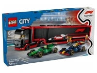 F1 lastbil med RB20 & AMR24 F1 bilar
