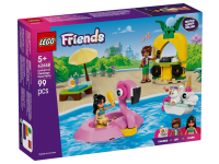 Poolparty med enhörning och flamingo